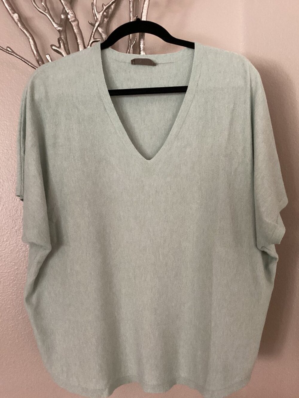 Mila light green sweater, top, size XL